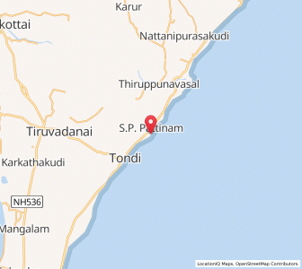 Map of Vattanam, Tamil Nadu