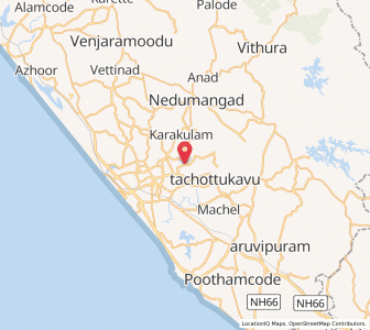 Map of Vattiyurkavu, Kerala