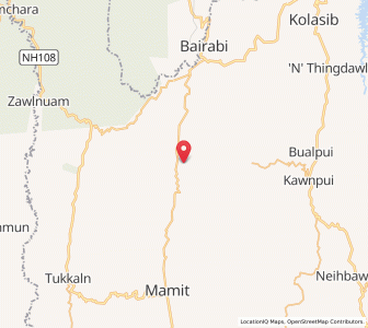 Map of Vawngawn, Mizoram