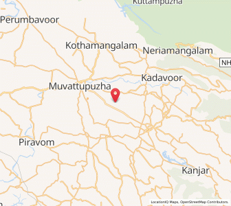 Map of Vazhakulam, Kerala