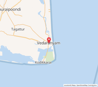 Map of Vedaraniyam, Tamil Nadu