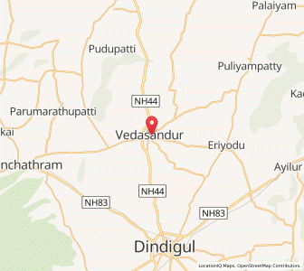 Map of Vedasandur, Tamil Nadu