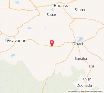 Map of Vekaria, Gujarat