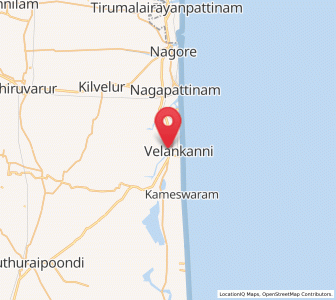 Map of Velankanni, Tamil Nadu