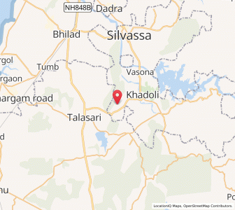 Map of Velugam, Dadra and Nagar Haveli