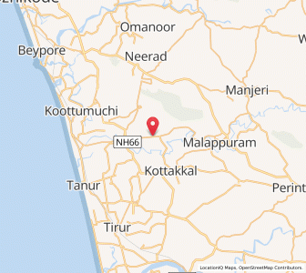 Map of Vengara, Kerala
