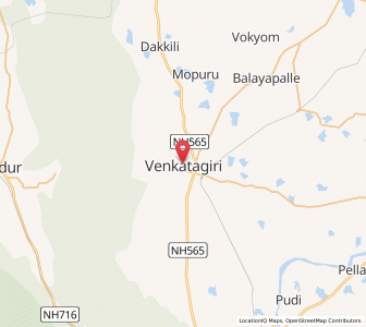 Map of Venkatagiri, Andhra Pradesh