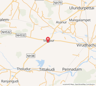 Map of Veppur, Tamil Nadu