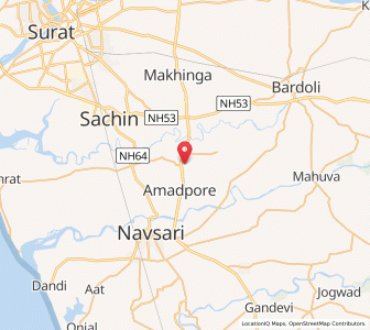 Map of Vesma, Gujarat