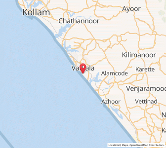 Map of Vettur, Kerala