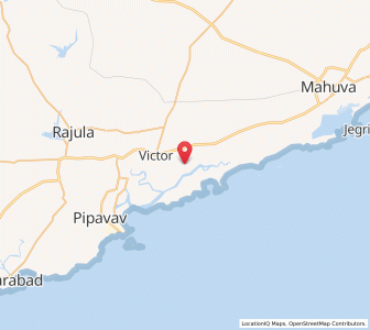 Map of Victor, Gujarat