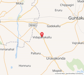 Map of Vidapanakallu, Andhra Pradesh
