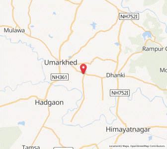Map of Vidul, Maharashtra