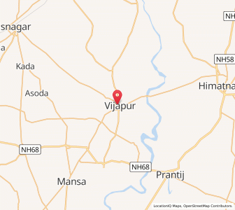 Map of Vijapur, Gujarat