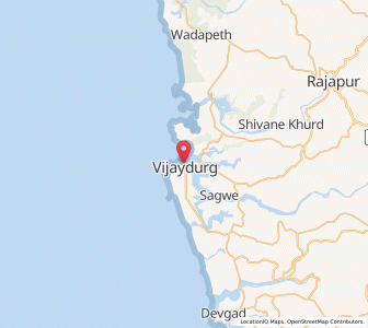 Map of Vijayadurg, Maharashtra