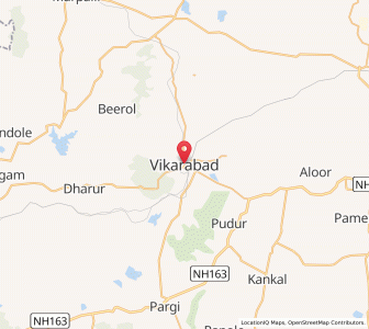 Map of Vikarabad, Andhra Pradesh
