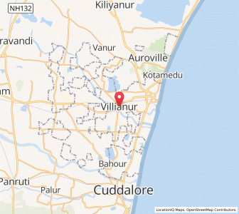 Map of Villianur, Puducherry