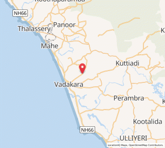 Map of Villiappally, Kerala