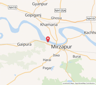 Map of Vindhyachal, Uttar Pradesh