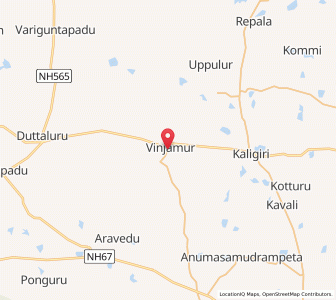 Map of Vinjamur, Andhra Pradesh