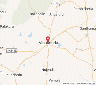 Map of Vinukonda, Andhra Pradesh