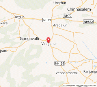 Map of Viraganur, Tamil Nadu