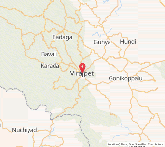 Map of Virajpet, Karnataka