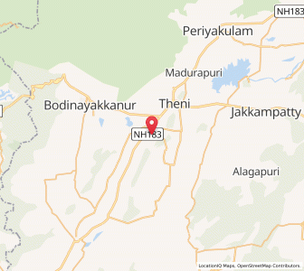 Map of Virapandi, Tamil Nadu