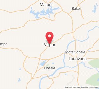Map of Virpur, Gujarat