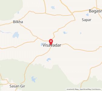 Map of Visavadar, Gujarat