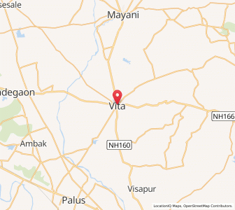 Map of Vite, Maharashtra