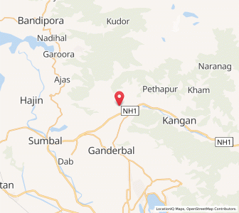 Map of Votshan, Kashmir
