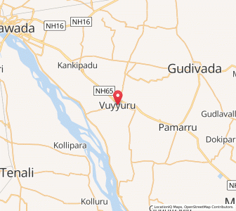 Map of Vuyyuru, Andhra Pradesh