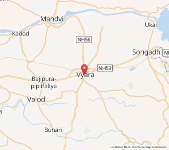 Map of Vyara, Gujarat