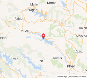 Map of Wada, Maharashtra