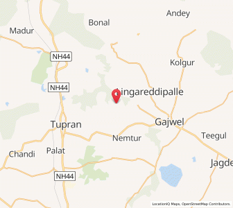 Map of Waddapalli, Andhra Pradesh
