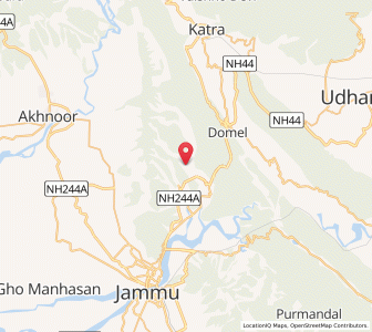 Map of Waddi Seri, Kashmir