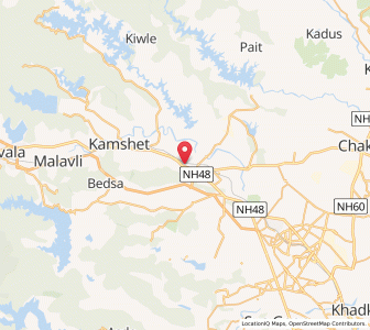 Map of Wadgaon, Maharashtra