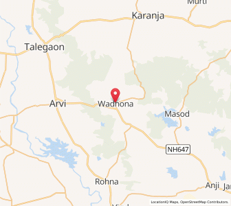 Map of Wadhona, Maharashtra