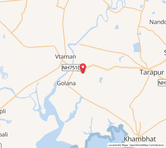 Map of Wagatalao, Gujarat