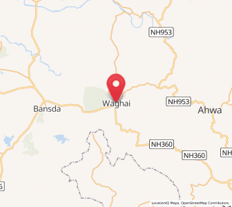 Map of Waghai, Gujarat