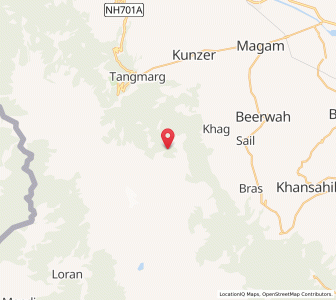 Map of Wahoan Baihk, Kashmir
