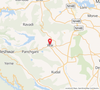 Map of Wai, Maharashtra