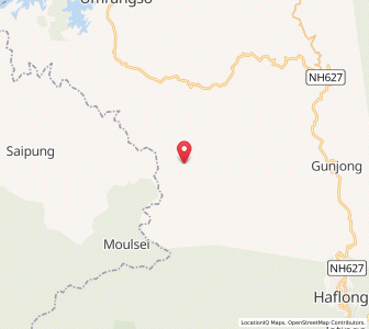 Map of Waitang, Meghalaya