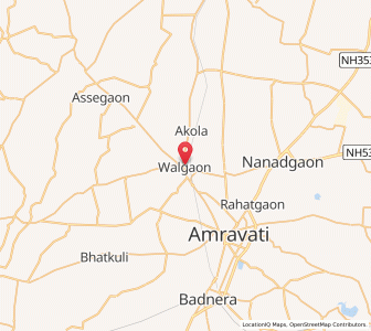 Map of Walgaon, Maharashtra