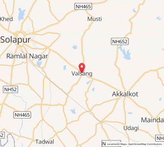 Map of Walsang, Maharashtra