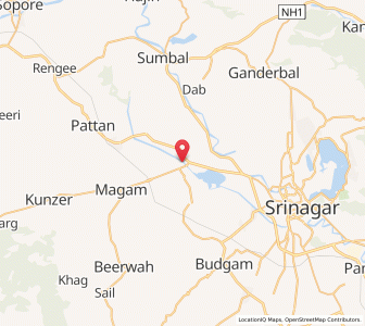 Map of Wandakpura, Kashmir