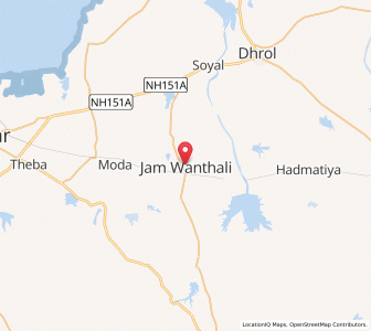 Map of Wanthali, Gujarat