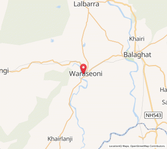 Map of Waraseoni, Madhya Pradesh