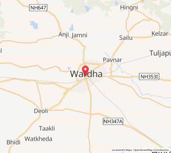 Map of Wardha, Maharashtra